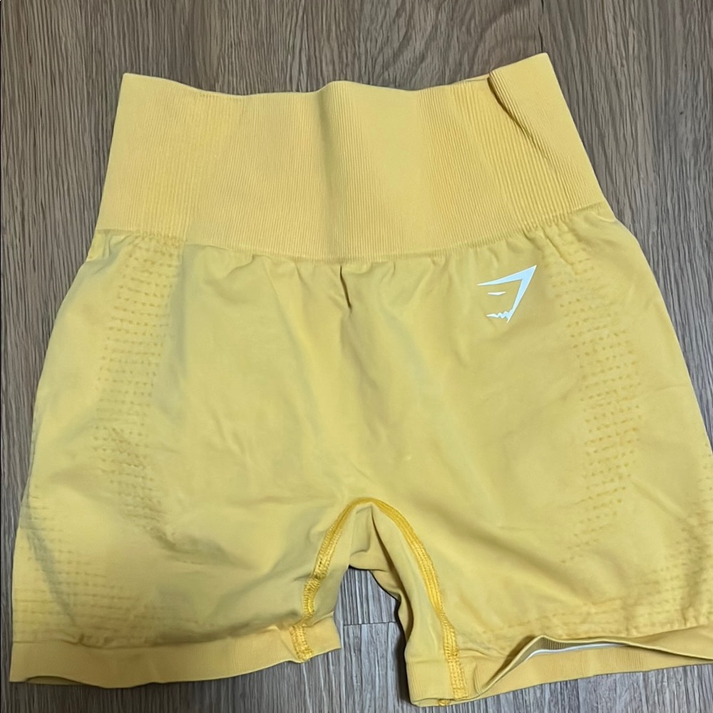Yellow Gym Shark shorts